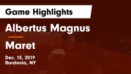 Albertus Magnus  vs Maret  Game Highlights - Dec. 15, 2019