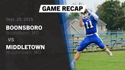 Recap: Boonsboro  vs. Middletown  2015