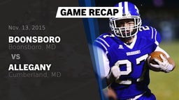 Recap: Boonsboro  vs. Allegany  2015