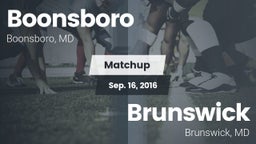 Matchup: Boonsboro vs. Brunswick  2016