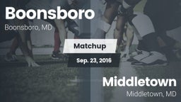 Matchup: Boonsboro vs. Middletown  2016