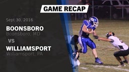 Recap: Boonsboro  vs. Williamsport  2016