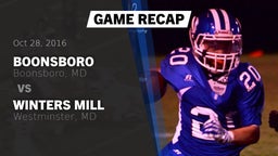 Recap: Boonsboro  vs. Winters Mill  2016