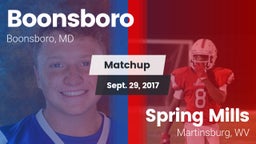 Matchup: Boonsboro vs. Spring Mills  2017