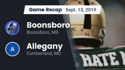 Recap: Boonsboro  vs. Allegany  2019