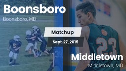 Matchup: Boonsboro vs. Middletown  2019