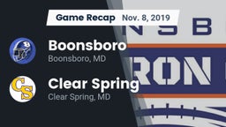 Recap: Boonsboro  vs. Clear Spring  2019