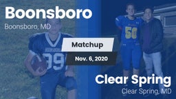 Matchup: Boonsboro vs. Clear Spring  2020