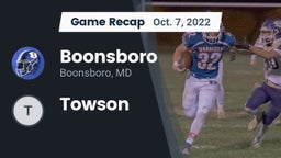 Recap: Boonsboro  vs. Towson  2022