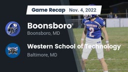 Recap: Boonsboro  vs. Western School of Technology 2022