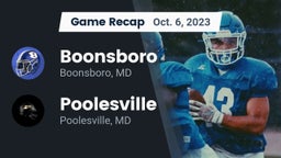 Recap: Boonsboro  vs. Poolesville  2023