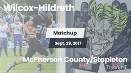 Matchup: Wilcox-Hildreth vs. McPherson County/Stapleton 2017