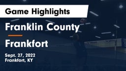 Franklin County  vs Frankfort Game Highlights - Sept. 27, 2022