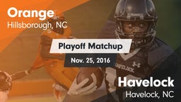 Matchup: Orange vs. Havelock  2016
