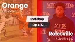 Matchup: Orange vs. Rolesville  2017