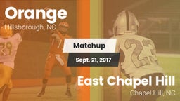 Matchup: Orange vs. East Chapel Hill  2017