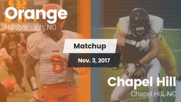 Matchup: Orange vs. Chapel Hill  2017