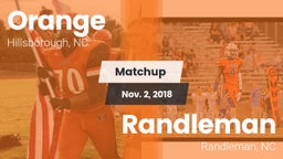 Matchup: Orange vs. Randleman  2018