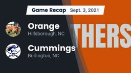 Recap: Orange  vs. Cummings  2021