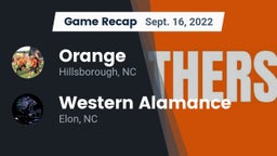 Recap: Orange  vs. Western Alamance  2022