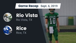 Recap: Rio Vista  vs. Rice  2019