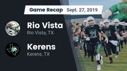 Recap: Rio Vista  vs. Kerens  2019