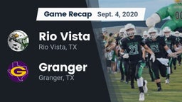 Recap: Rio Vista  vs. Granger  2020