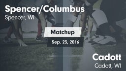 Matchup: Spencer/Columbus vs. Cadott  2016