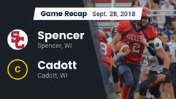Recap: Spencer  vs. Cadott  2018