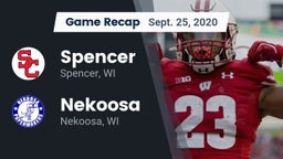 Recap: Spencer  vs. Nekoosa  2020