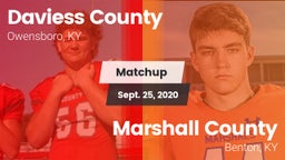 Matchup: Daviess County vs. Marshall County  2020