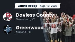 Recap: Daviess County  vs. Greenwood   2023
