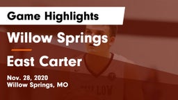 Willow Springs  vs East Carter   Game Highlights - Nov. 28, 2020