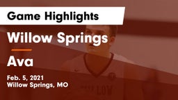 Willow Springs  vs Ava  Game Highlights - Feb. 5, 2021
