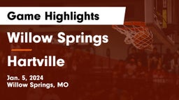 Willow Springs  vs Hartville   Game Highlights - Jan. 5, 2024
