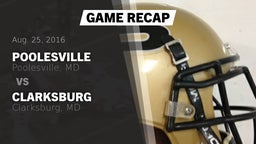 Recap: Poolesville  vs. Clarksburg  2016