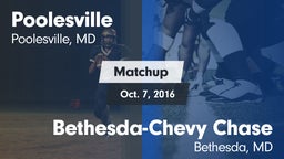 Matchup: Poolesville vs. Bethesda-Chevy Chase  2016