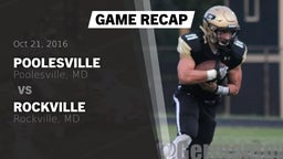 Recap: Poolesville  vs. Rockville  2016