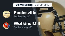 Recap: Poolesville  vs. Watkins Mill  2017
