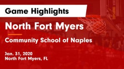 North Fort Myers  vs Community School of Naples Game Highlights - Jan. 31, 2020