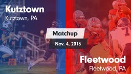 Matchup: Kutztown vs. Fleetwood  2016