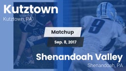 Matchup: Kutztown vs. Shenandoah Valley  2017