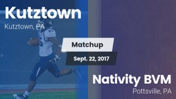 Matchup: Kutztown vs. Nativity BVM  2017