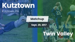 Matchup: Kutztown vs. Twin Valley  2017