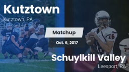 Matchup: Kutztown vs. Schuylkill Valley  2017