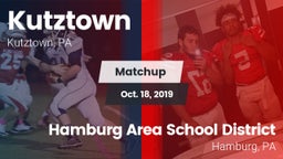 Matchup: Kutztown vs. Hamburg Area School District 2019