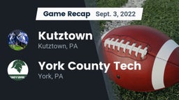 Recap: Kutztown  vs. York County Tech  2022