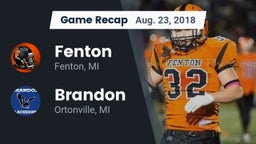 Recap: Fenton  vs. Brandon  2018