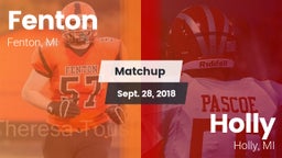Matchup: Fenton vs. Holly  2018