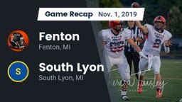 Recap: Fenton  vs. South Lyon  2019